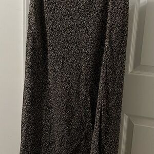 Mimi Maternity Black Vintage Floral Maxi Skirt